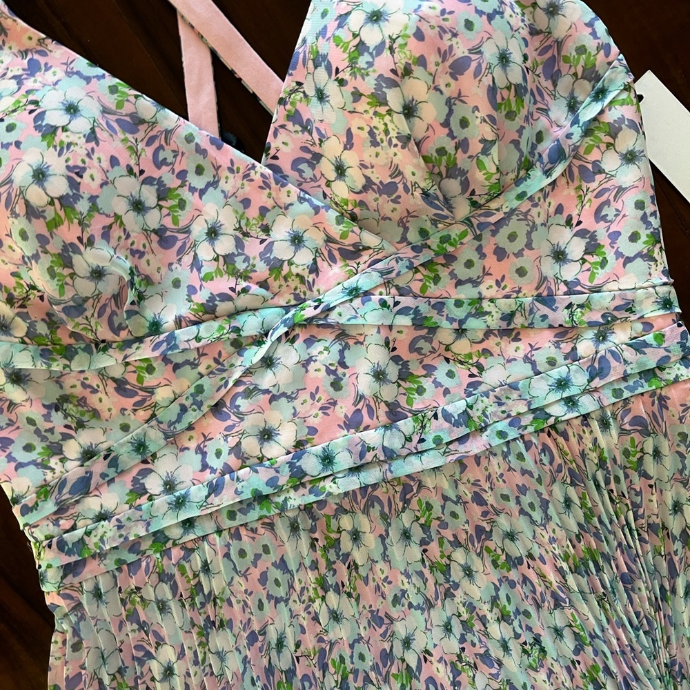 New Laundry By Shelli Segal Pink Floral Dress size 10 - Picture 8 of 15